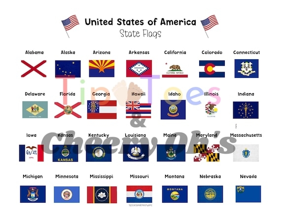 Free Printable Us State Flags
