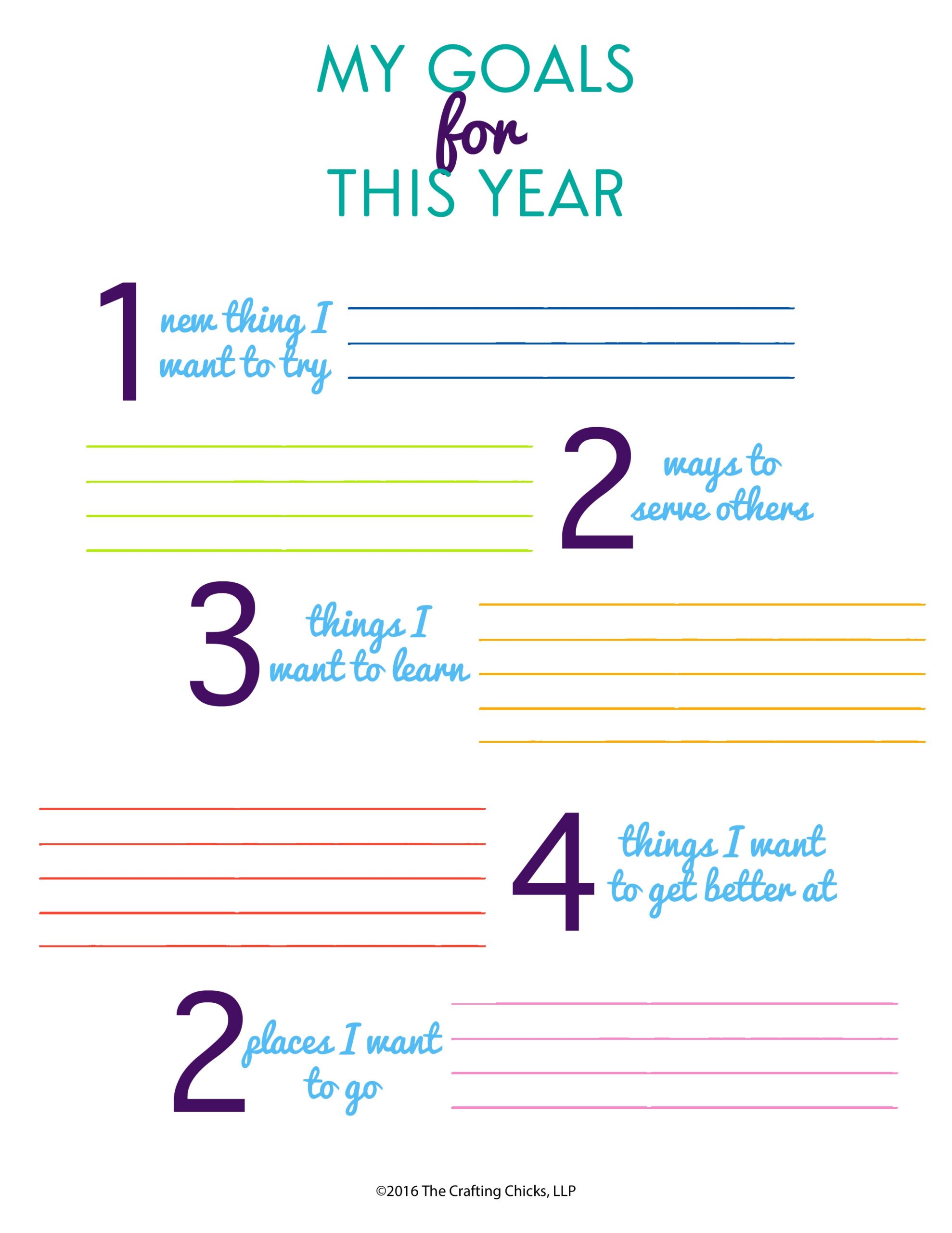 Free Printable Student Goal Sheets