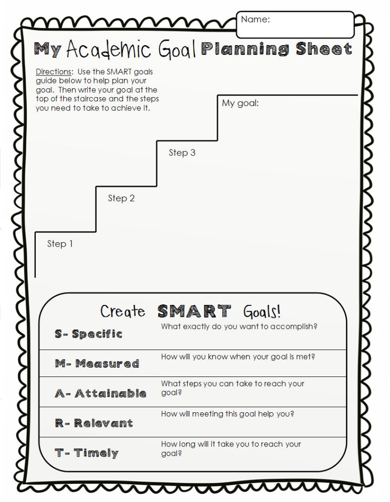Printable Goal Sheets For Students