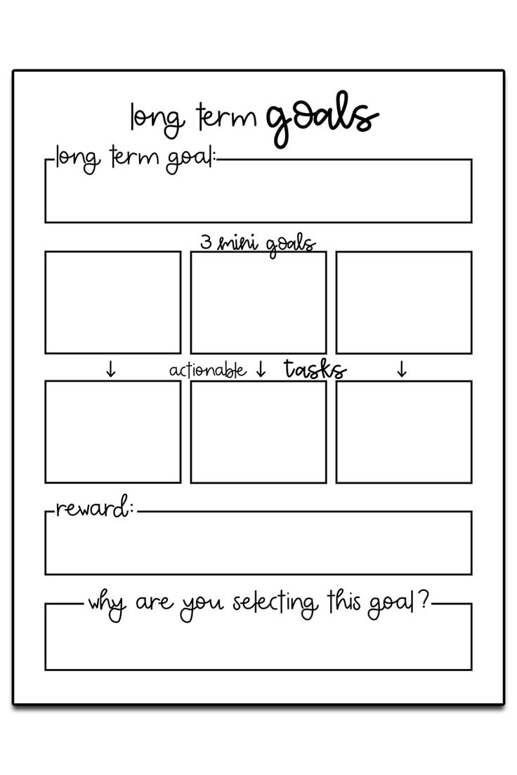 Free Printable Student Goal Sheets