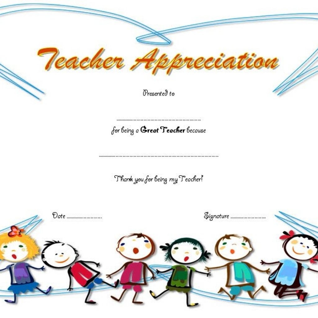 Free Printable Teacher Appreciation Certificates Printable Templates