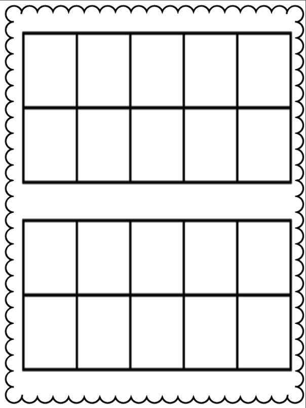 Tens Frame Template Printable