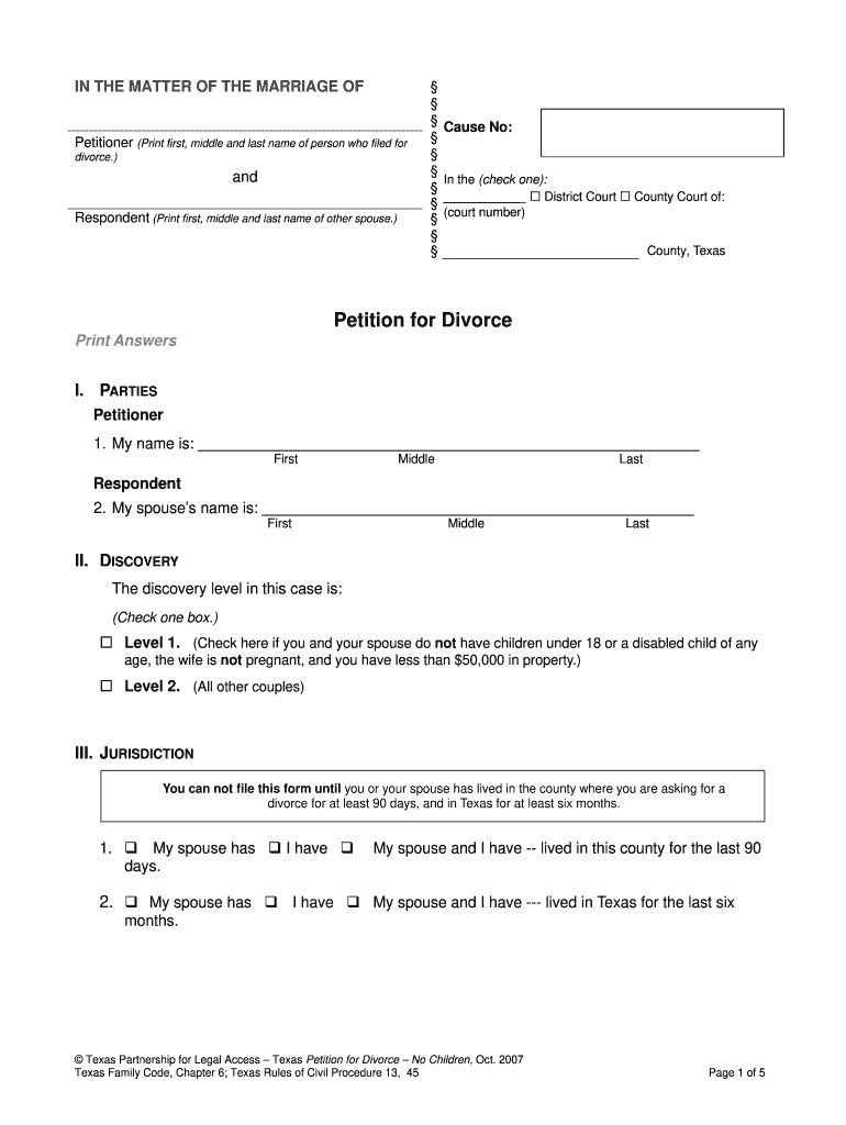 Free Printable Texas Divorce Papers Printable Divorce Papers Free Printable Texas Divorce Papers Printable Divorce Papers
