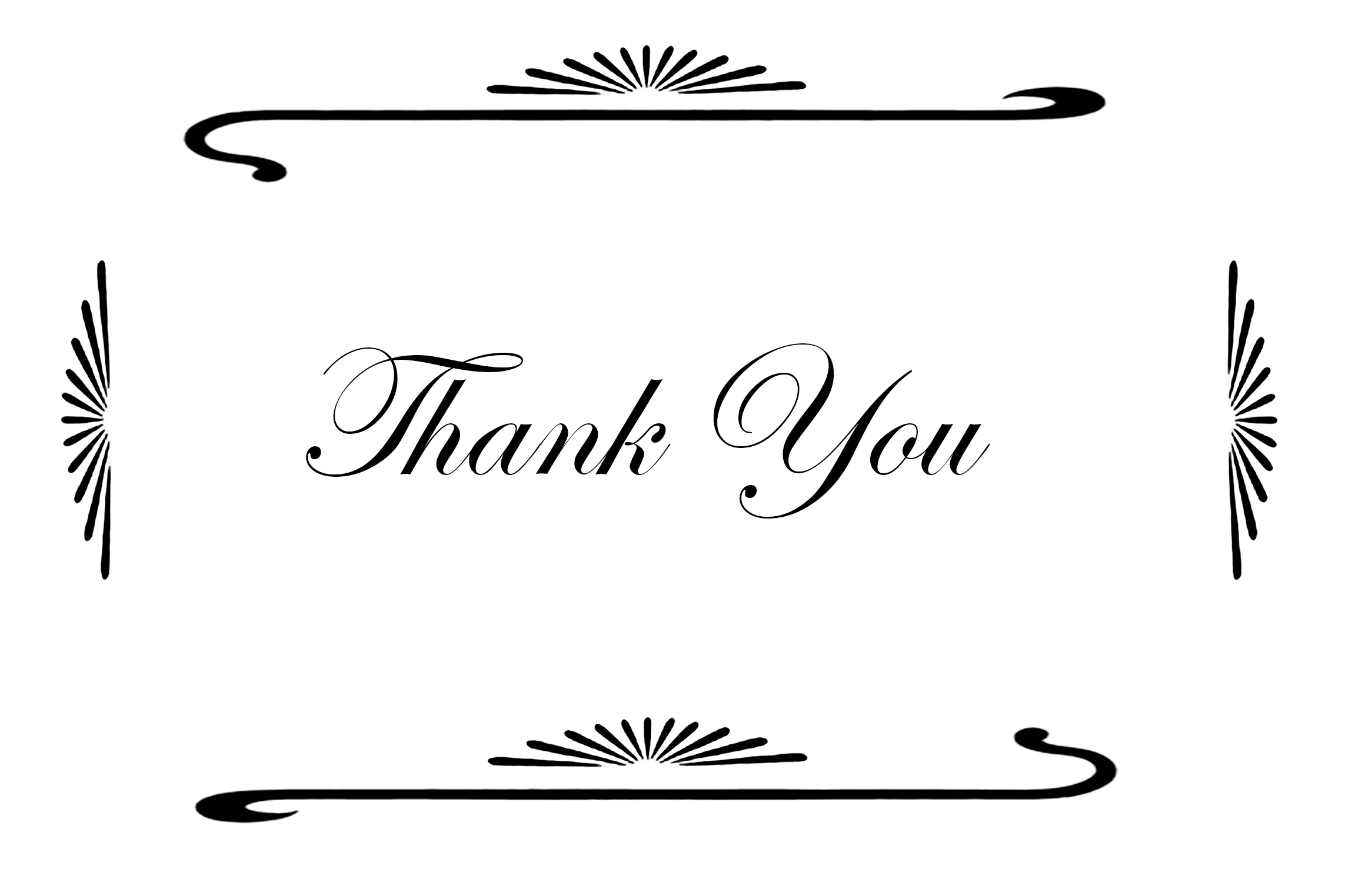 Free Black And Whirte Thank You Card Printable Free Black And Whirte Thank You Card Printable