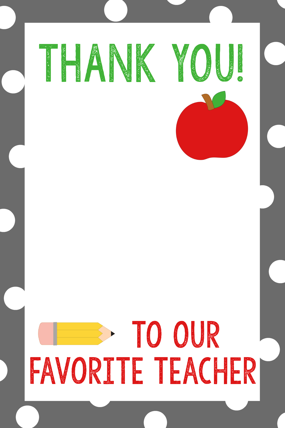 Free Printable Thank You Cards For Teachers