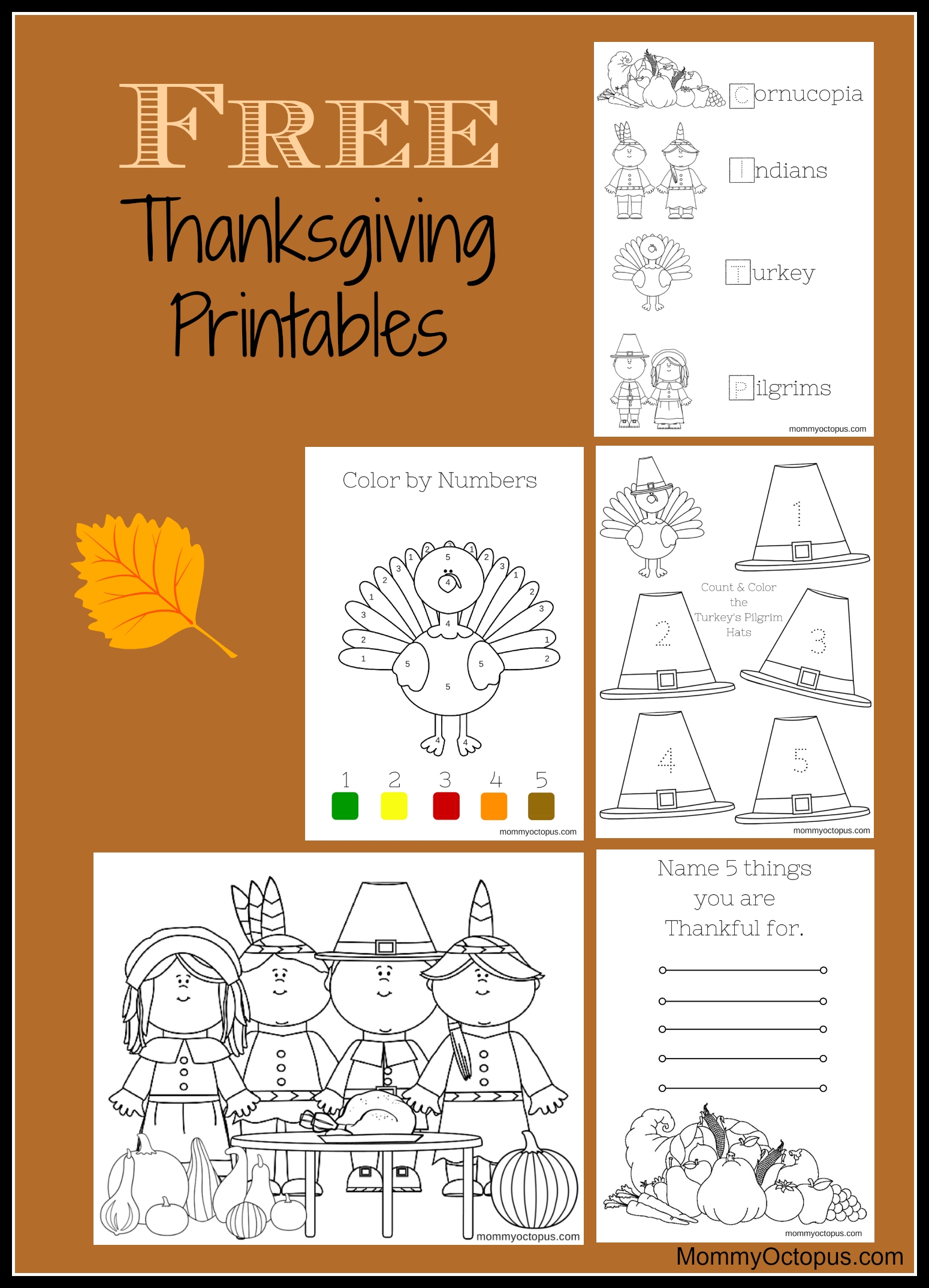 Free Printable Thanksgiving Activities For Kindergarten Worksheets 