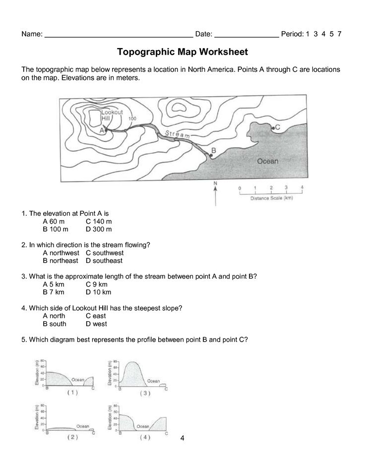 Free Printable Topographic Map Worksheets Free Printable Topographic Map Worksheets