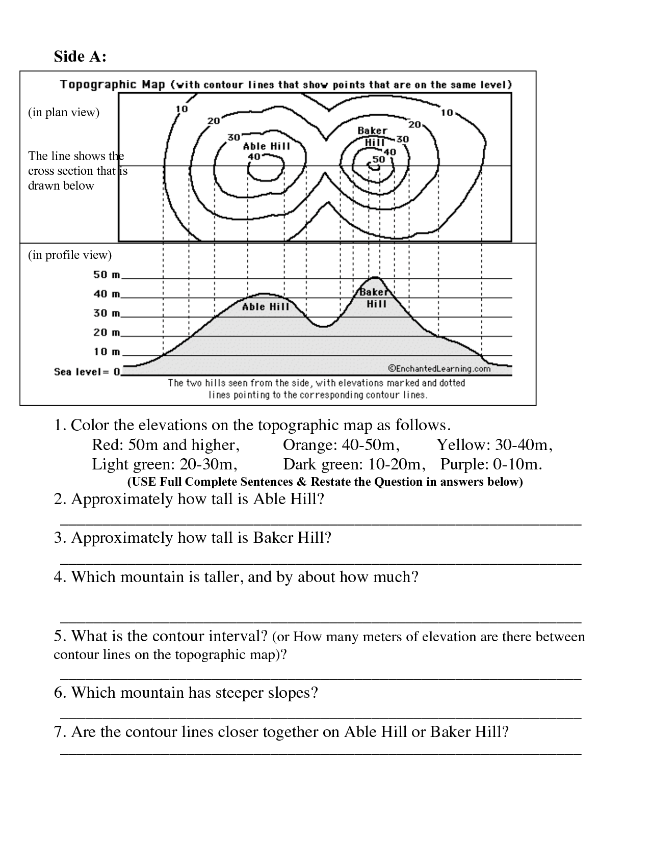 Free Printable Topographic Map Worksheets Printable Templates Your Free Printable Topographic Map Worksheets Printable Templates Your