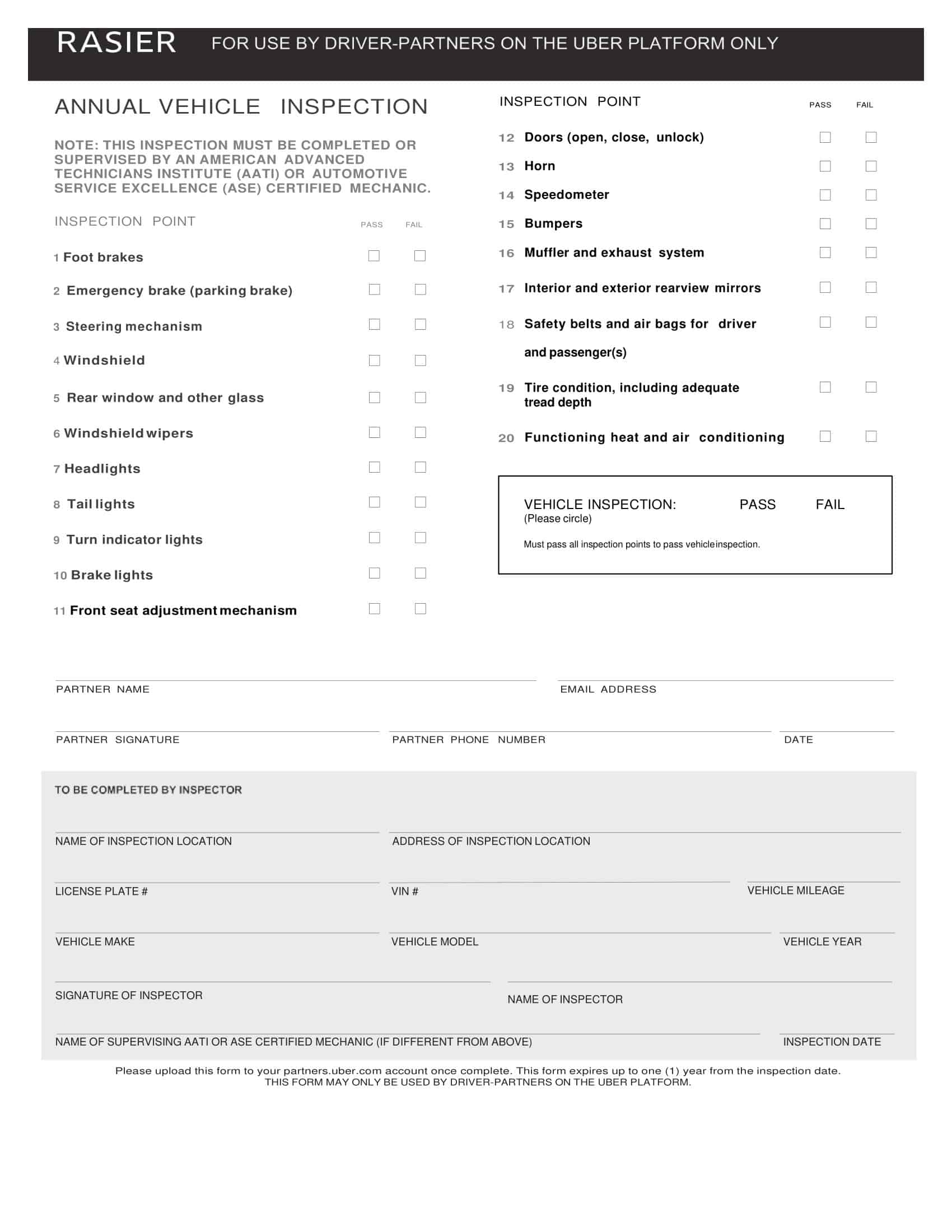 Free Printable Vehicle Damage Form
