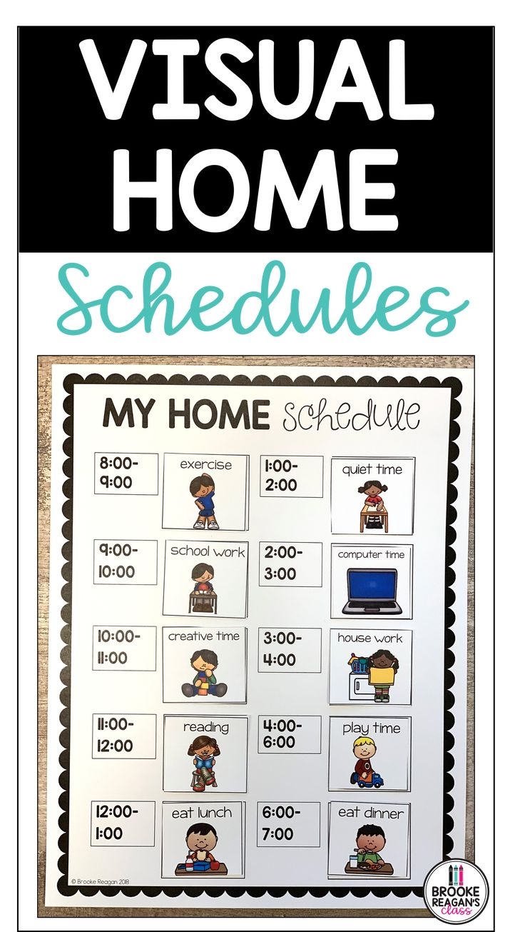 Free Printable Visual Schedule For Home