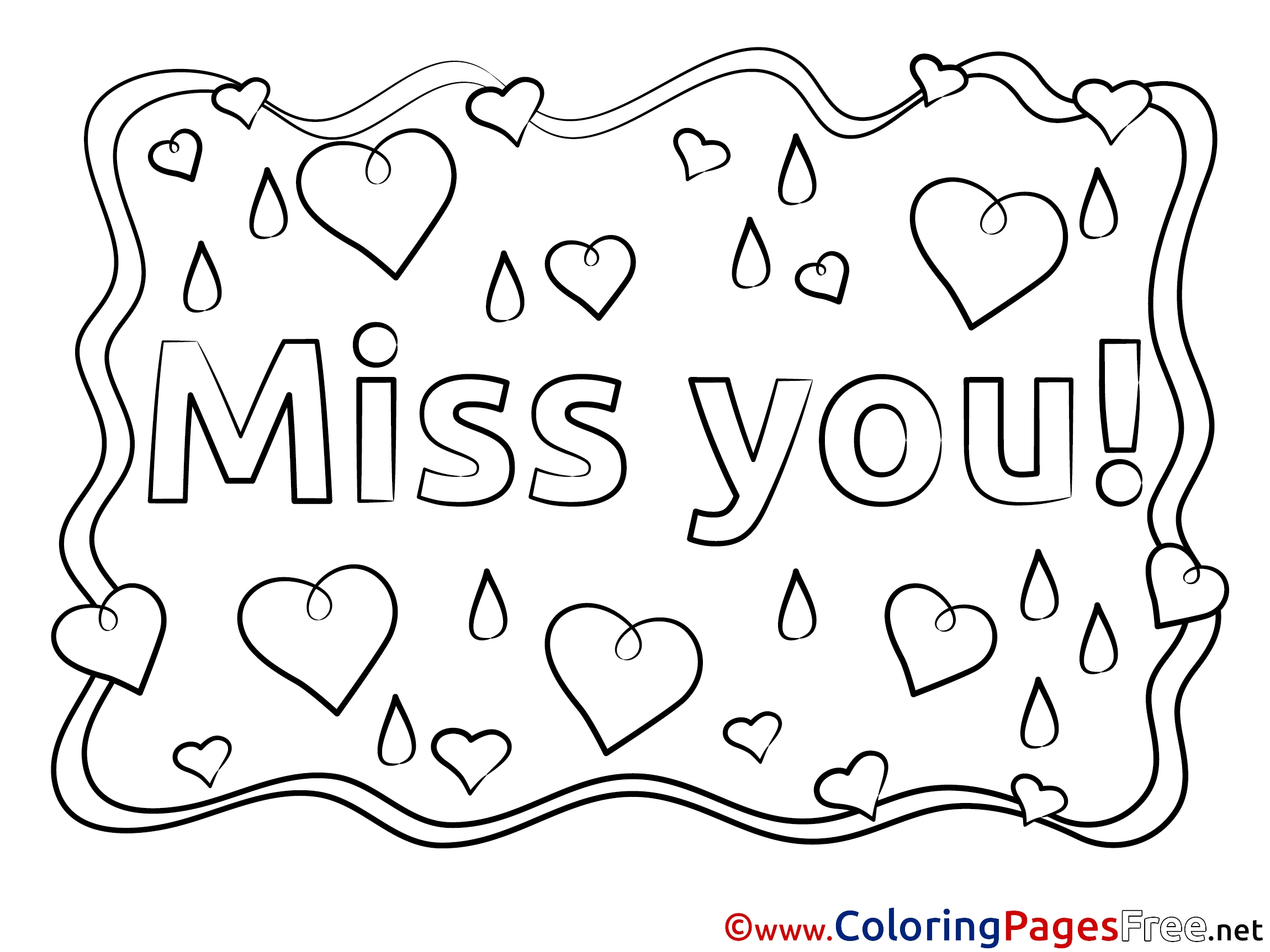 Free Printable We Will Miss You Cards To Color Printable Templates