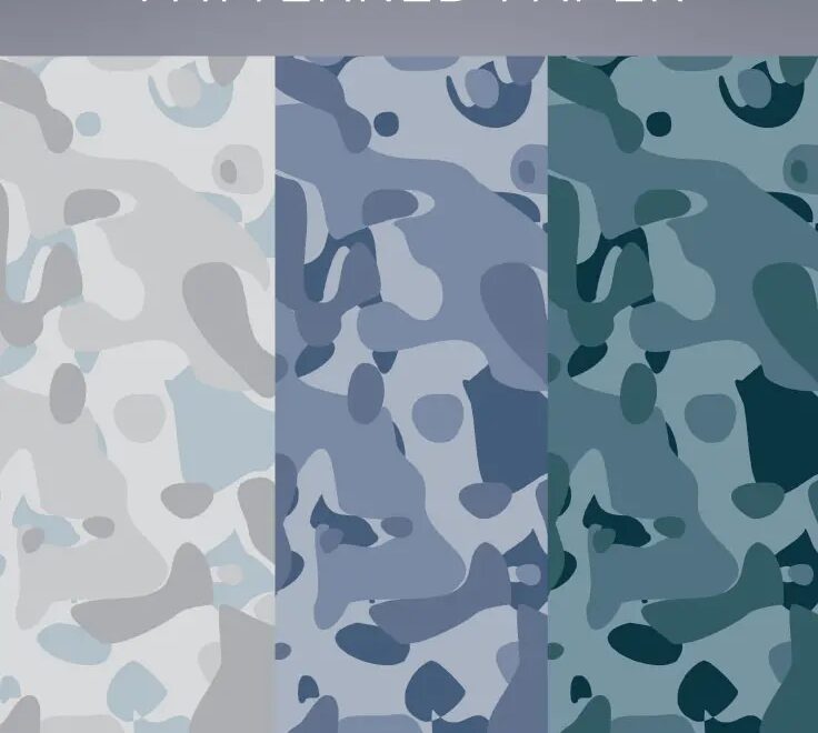 Free Printable Winter Camo Patterned Paper Tortagialla