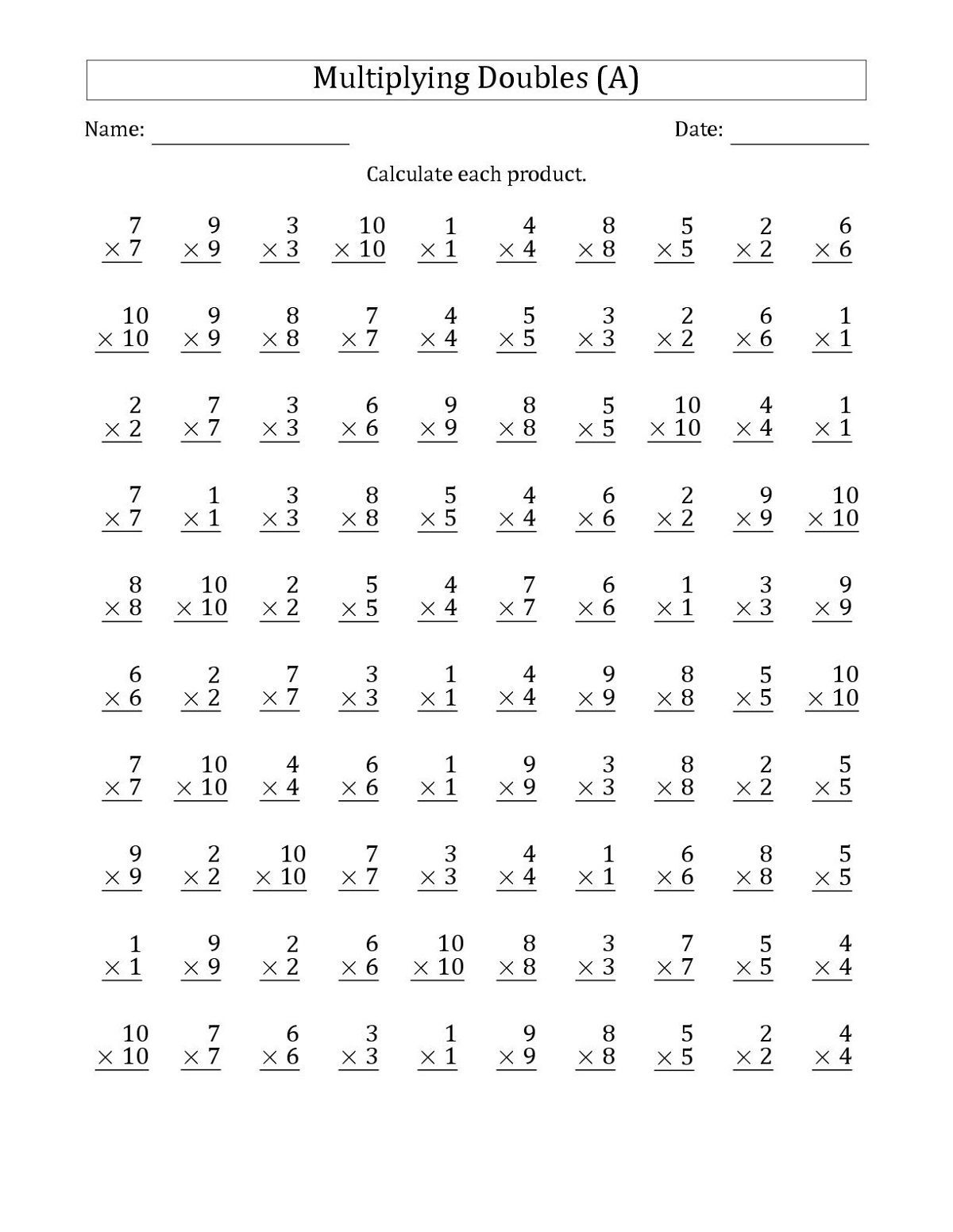 Free Sixth Grade Worksheets