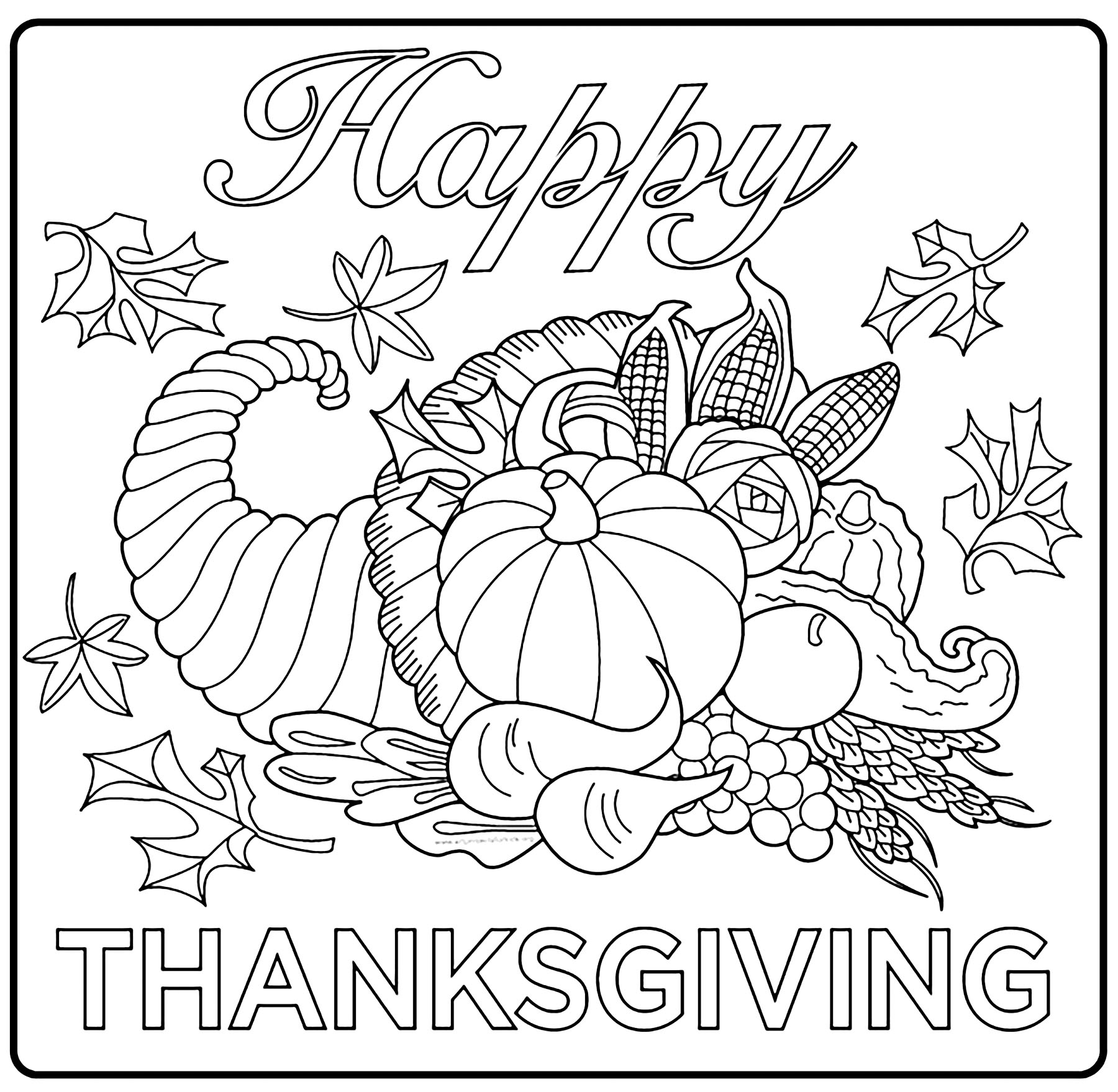 Thanksgiving Printable Coloring Pages Free Thanksgiving Printable Coloring Pages Free