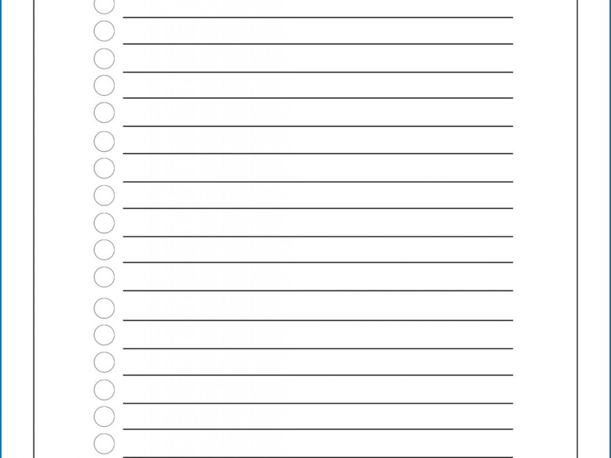 Free To Do List Printable Template