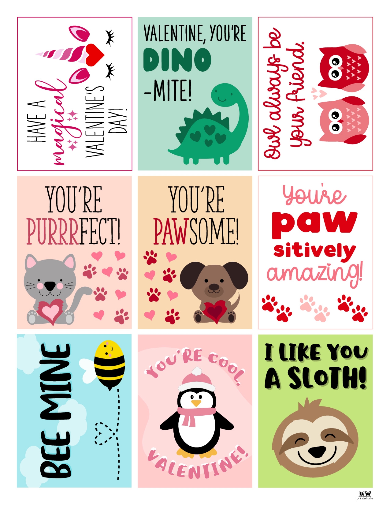 Printable Minimal Valentines Day Cards