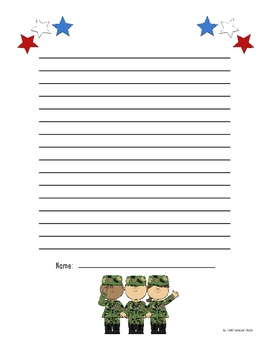 FREE Veteran 39 s Day Writing Paper By Child Centered Chicks TpT