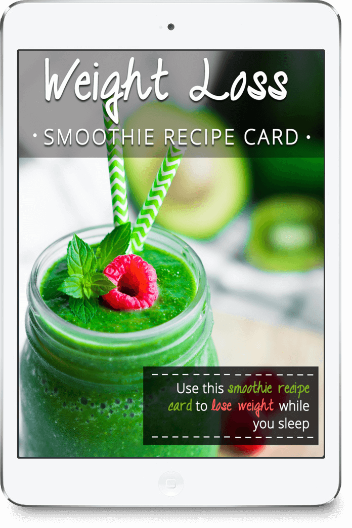 FREE Weight Loss Recipe Card Green Thickies Filling Green Smoothie 