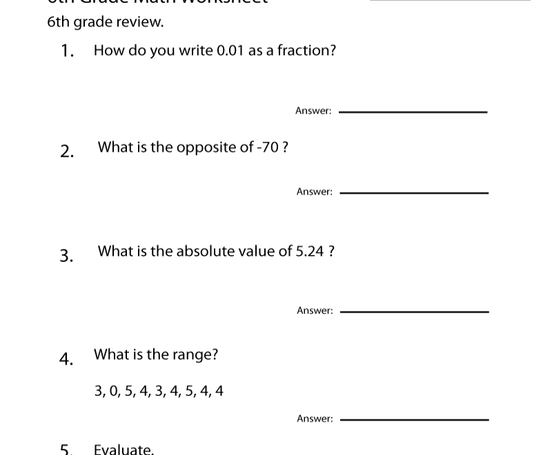 Go Math 6th Grade Printable Worksheets Math Worksheets Printable
