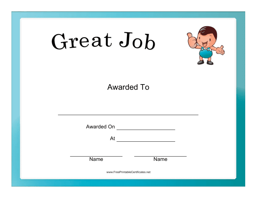 Good Job Certificate Templates PDF Download Fill And Print For Free 