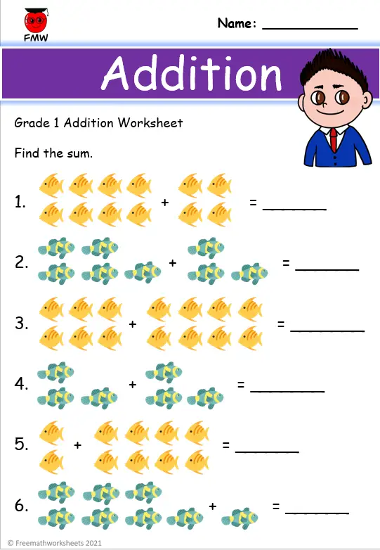 Grade 1 Addition Worksheets Free Worksheets Printables
