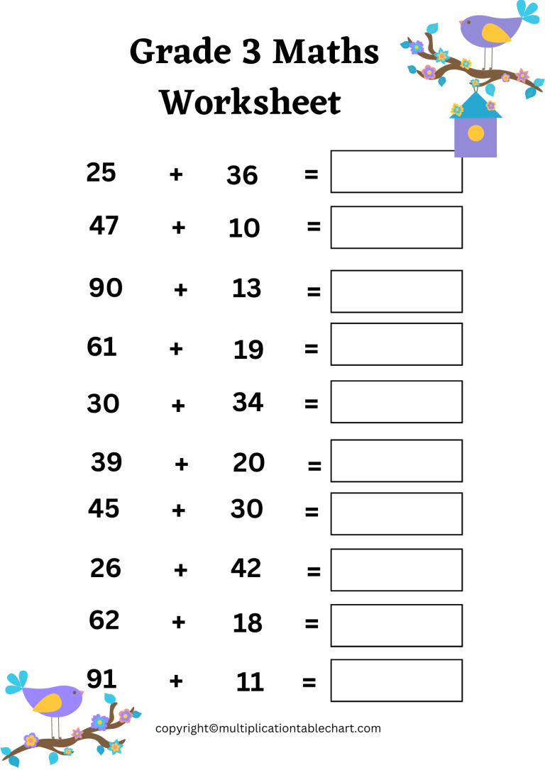 Go Math Grade 3 Printable Worksheets