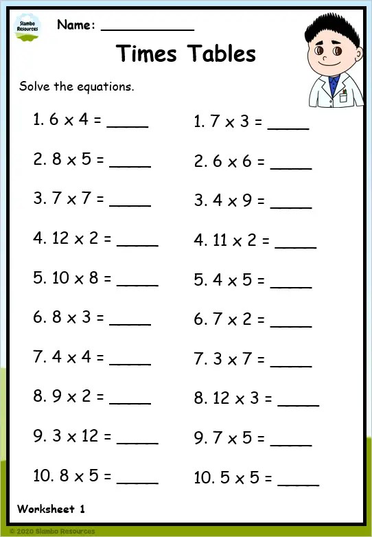 Grade 3 Multiplication Worksheets Free Printables Math Worksheets 