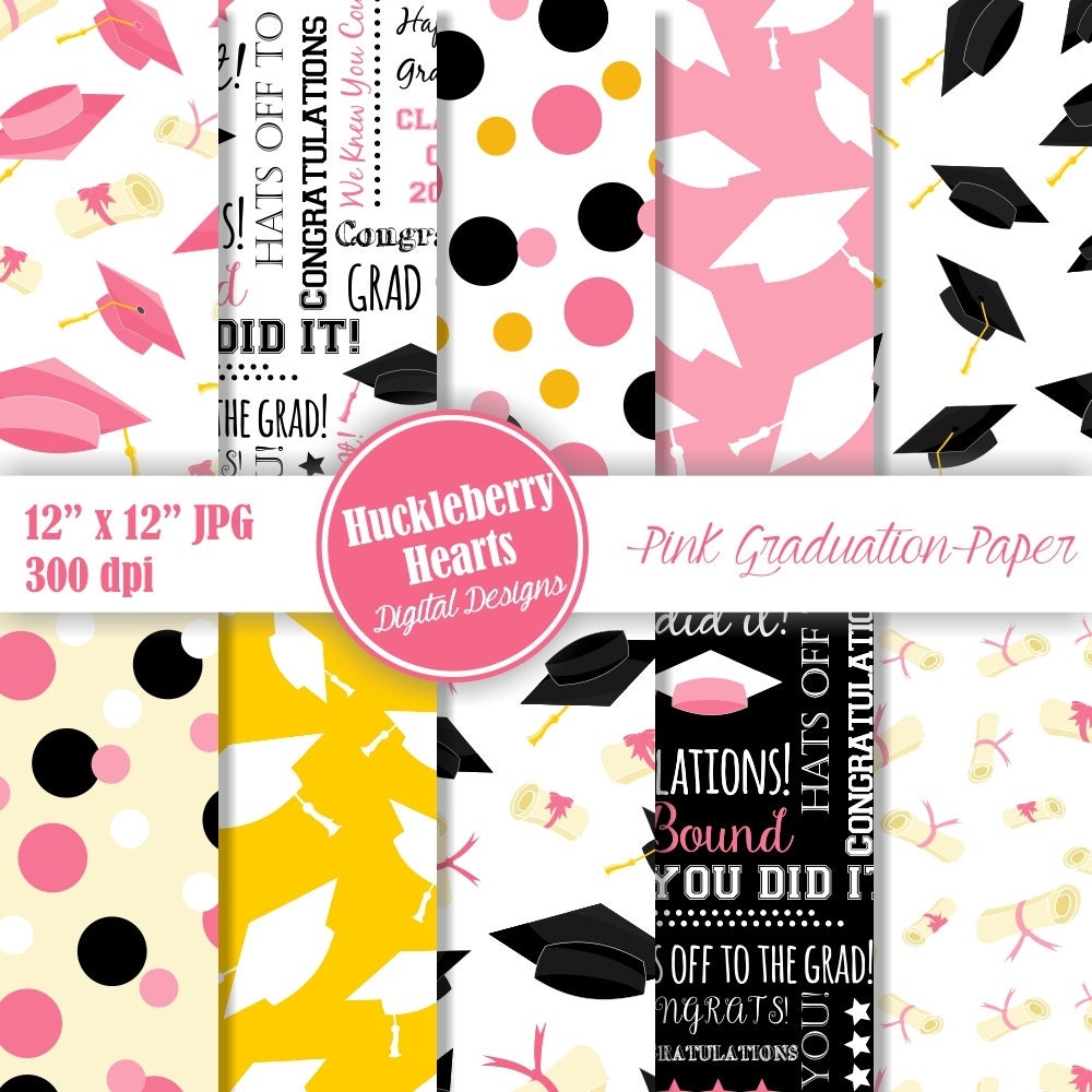 Graduation Printable Scrapbook Paper