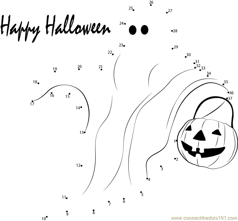 Halloween Dot To Dot Printable Worksheet Connect The Dots