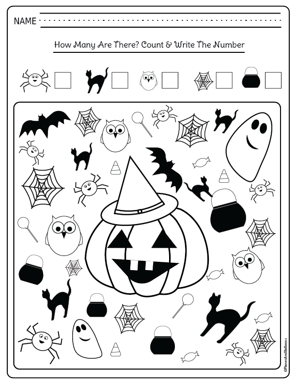 Halloween Kindergarten Worksheets FREE Printable PDF Halloween 