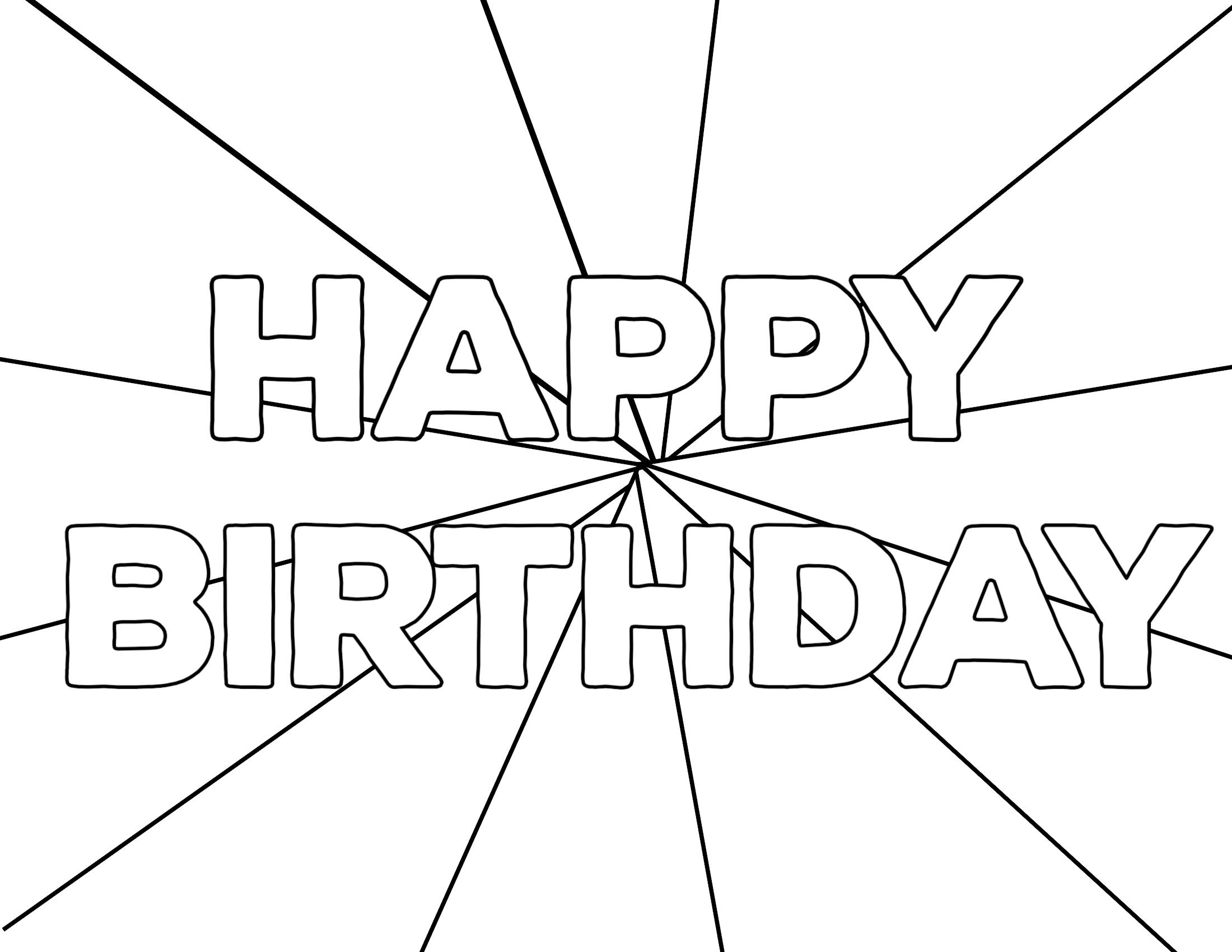 Happy Birthday Cards Printable To Color