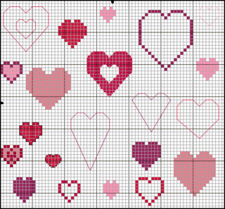 Hearts Cross Stitch Heart Cross Stitch Patterns Christmas Cross Stitch