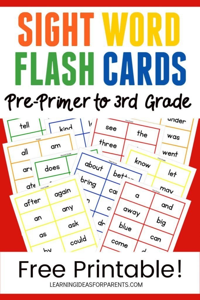 Help Your Child Learn To Read With These Free Printable Dolch Sight 