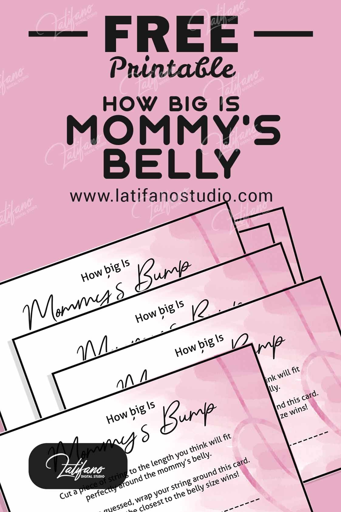 How Big Is Mommy 39 s Belly Game Free Printable Baby Shower
