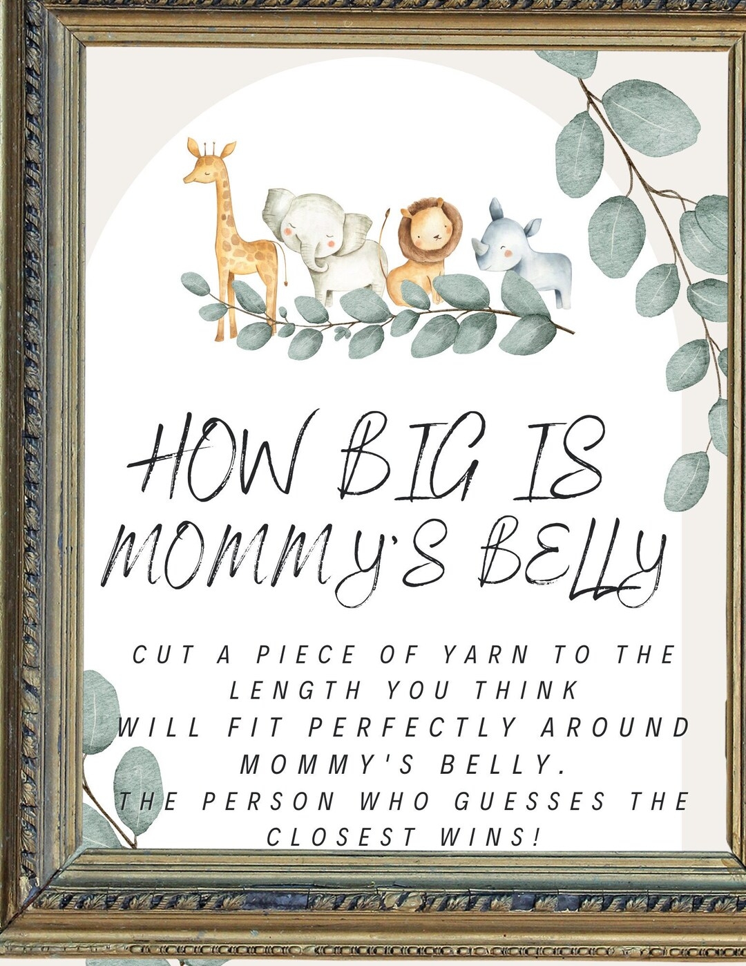 How Big Is MommyS Belly Printable