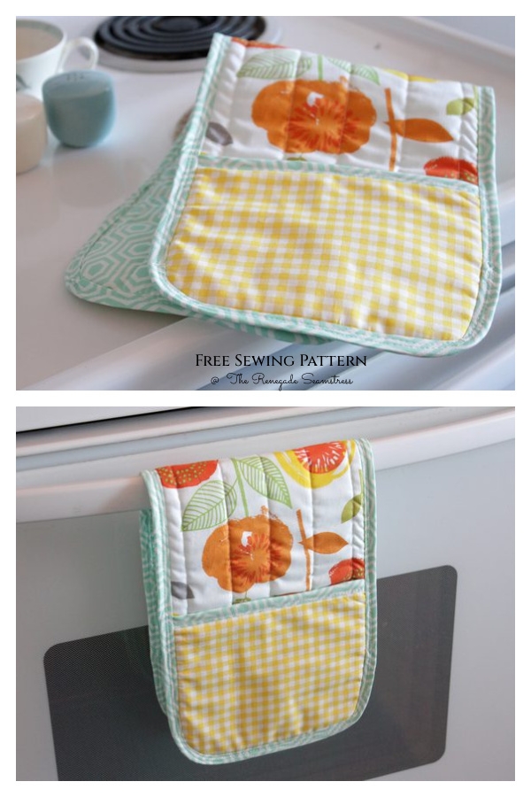 How To Make A Double Pot Holder Free Sewing Pattern Fabric Art DIY