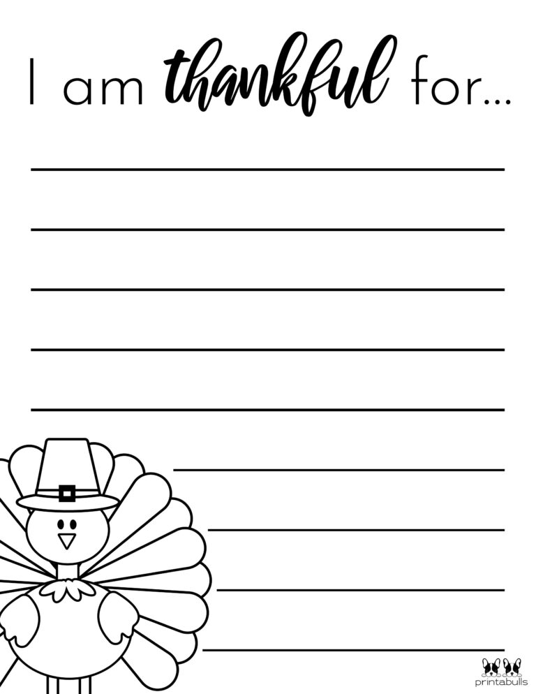 I Am Thankful For Printable