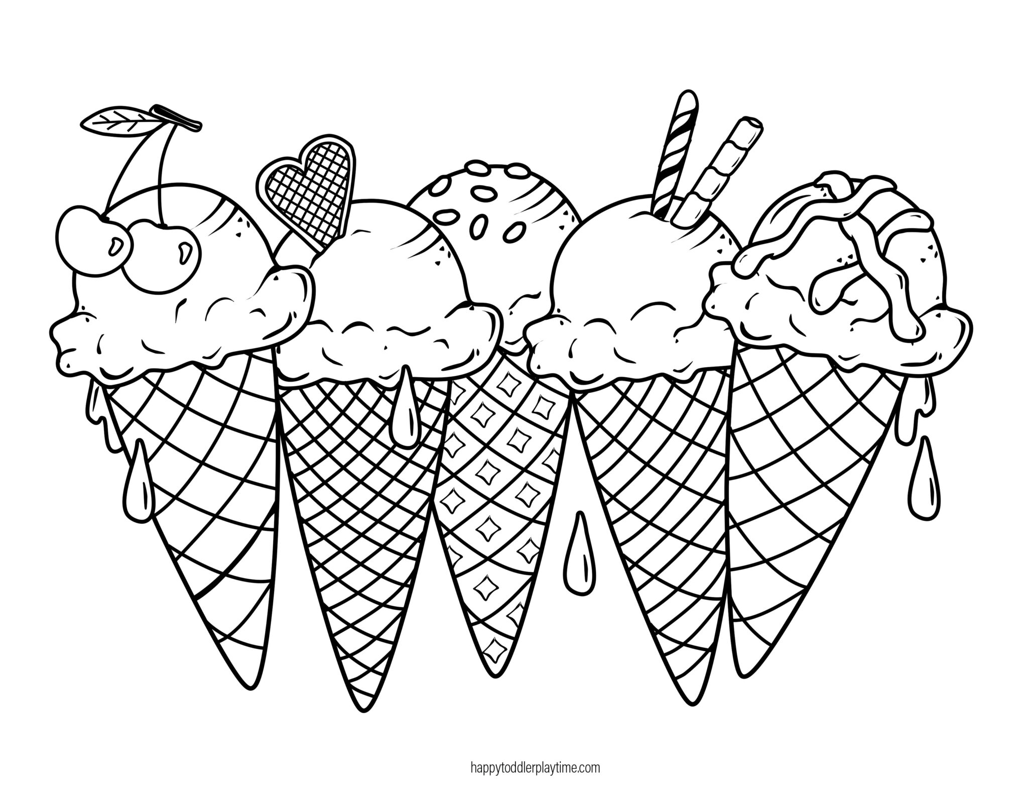 Ice Cream Coloring Pages Printable