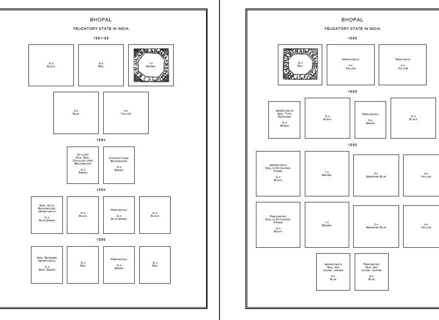INDIA STAMP ALBUM PAGES 1852 2010 499 Pages