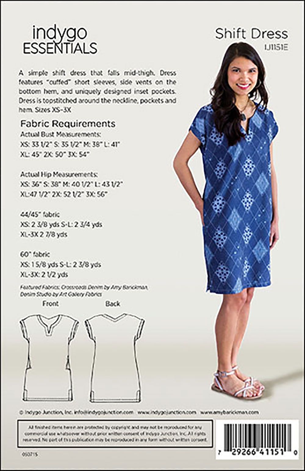 Indygo Junction IJ1151E Indygo Essentials Shift Dress Shift Dress 