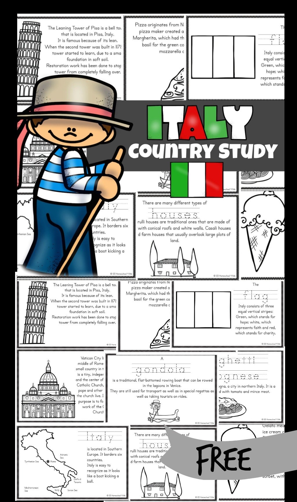 Italy Worksheets