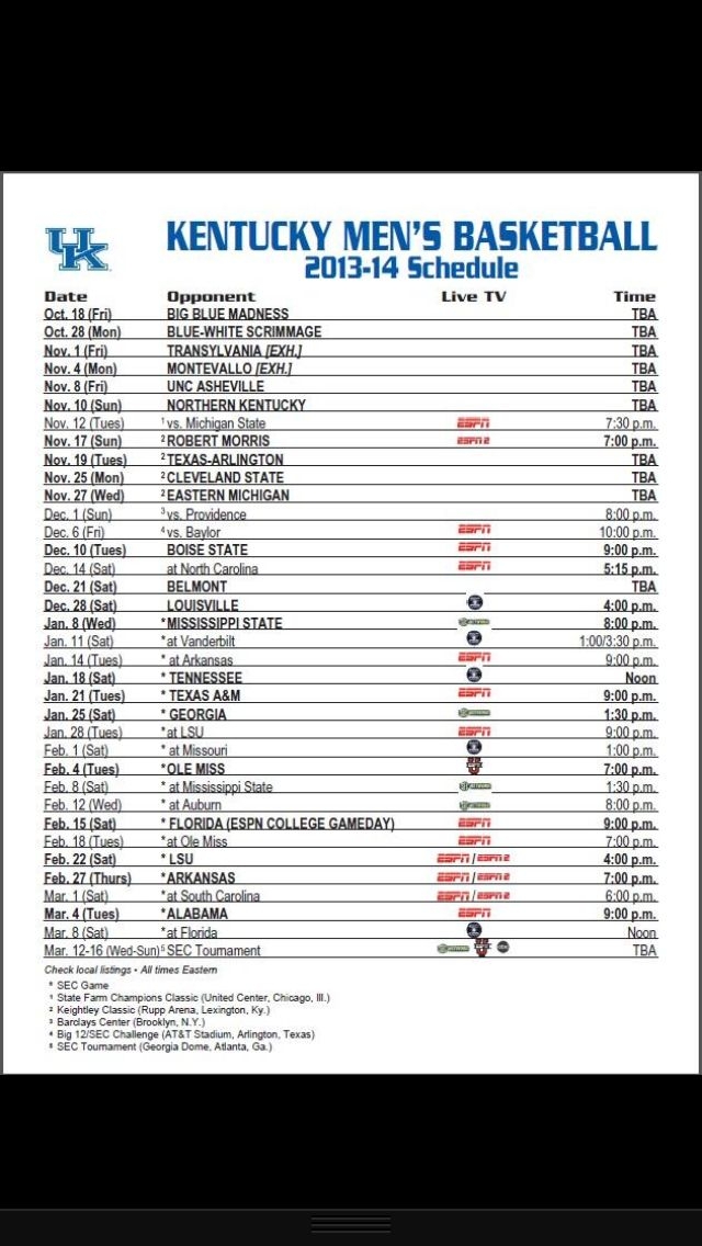 Kentucky 2025 Basketball Schedule Awanata Dawn