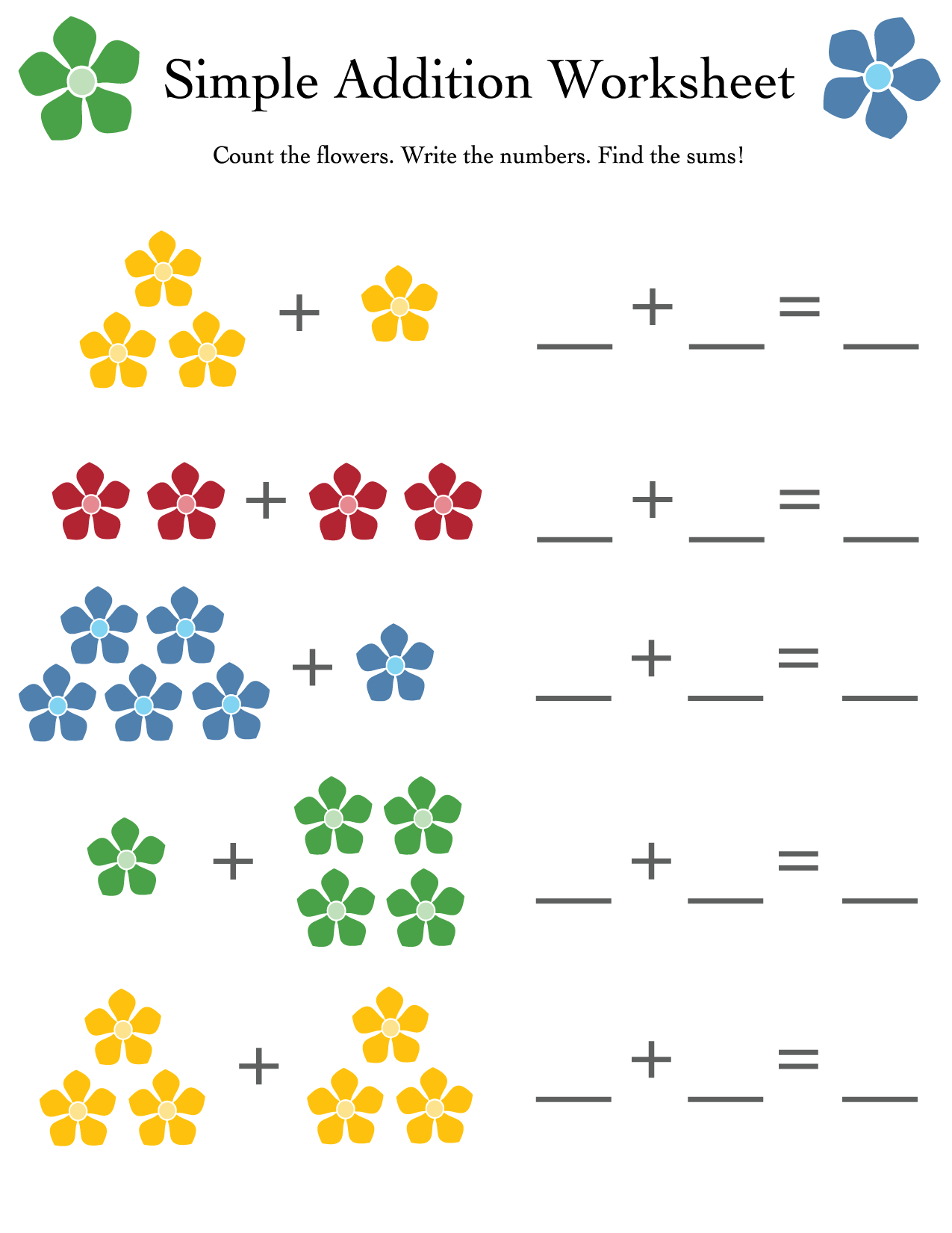 Math Worksheets For Kindergarten Free Printables