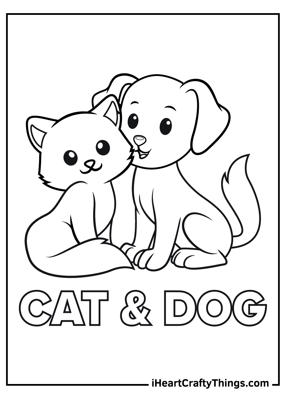 Kittens And Puppies Coloring Pages