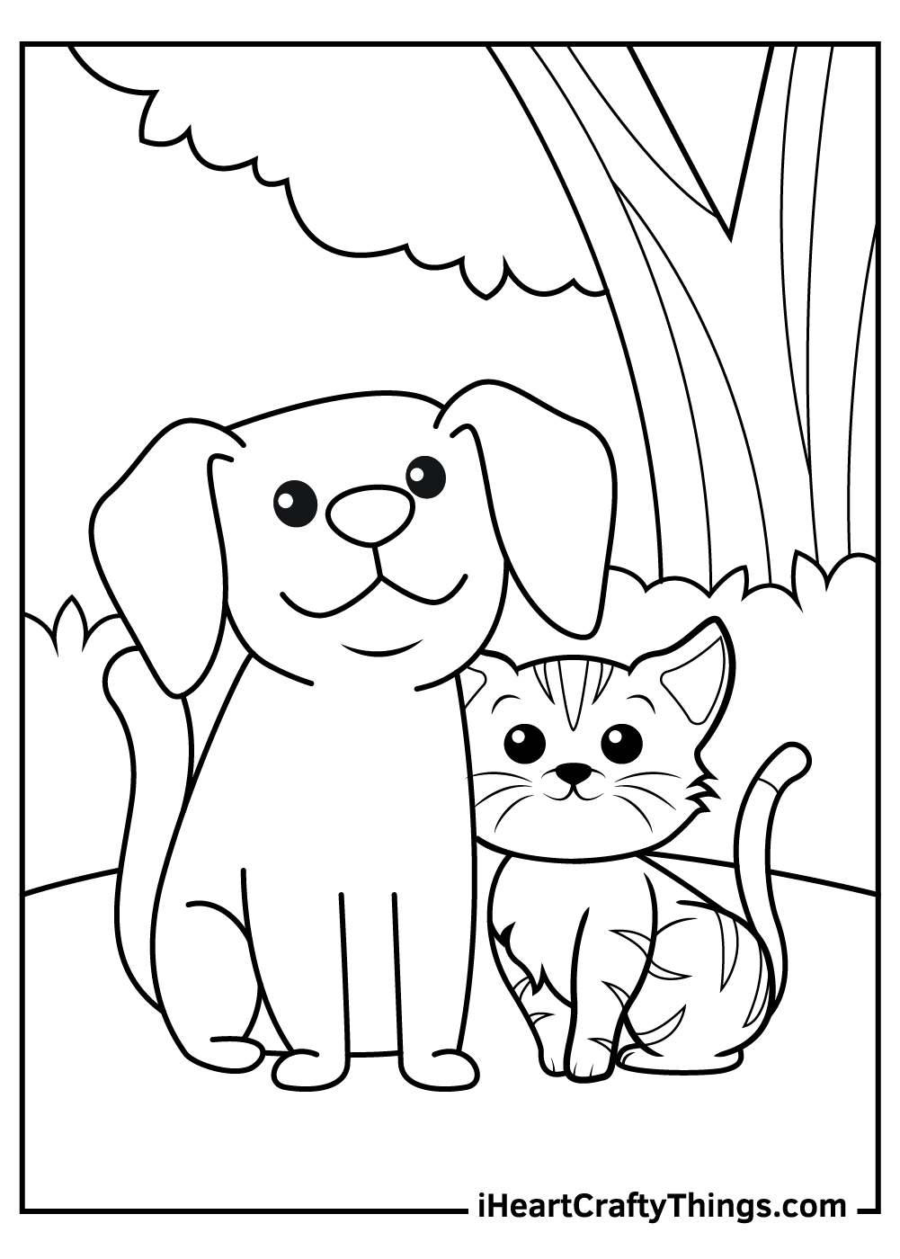 Kittens And Puppies Coloring Pages