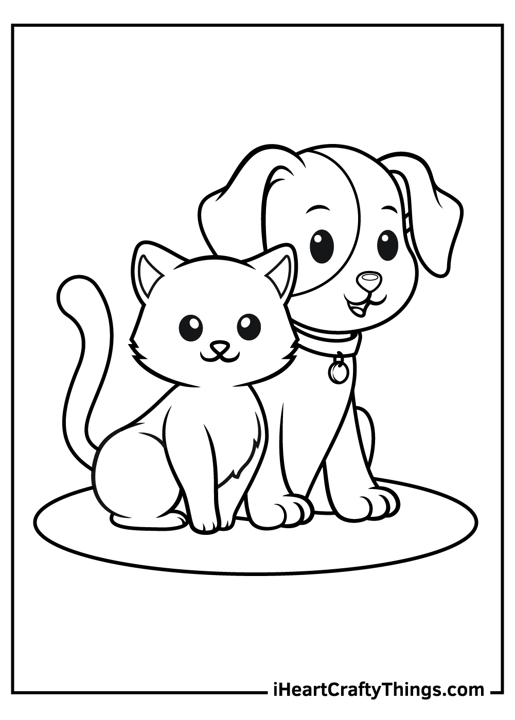 Free Printable Coloring Pages Of Kittens And Puppies