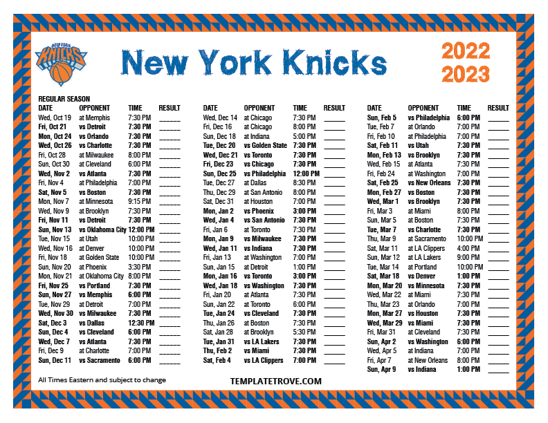 Knicks Schedule 2025 Timothy S Brodney