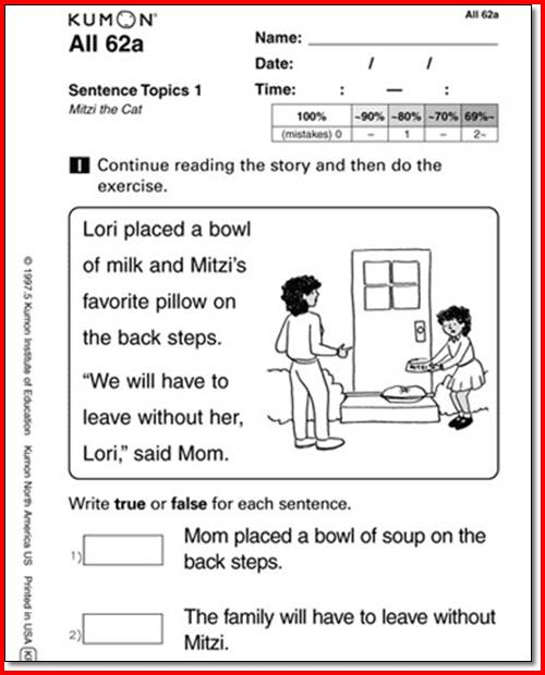 Kumon Reading Worksheets Free Download AlphabetWorksheetsFree