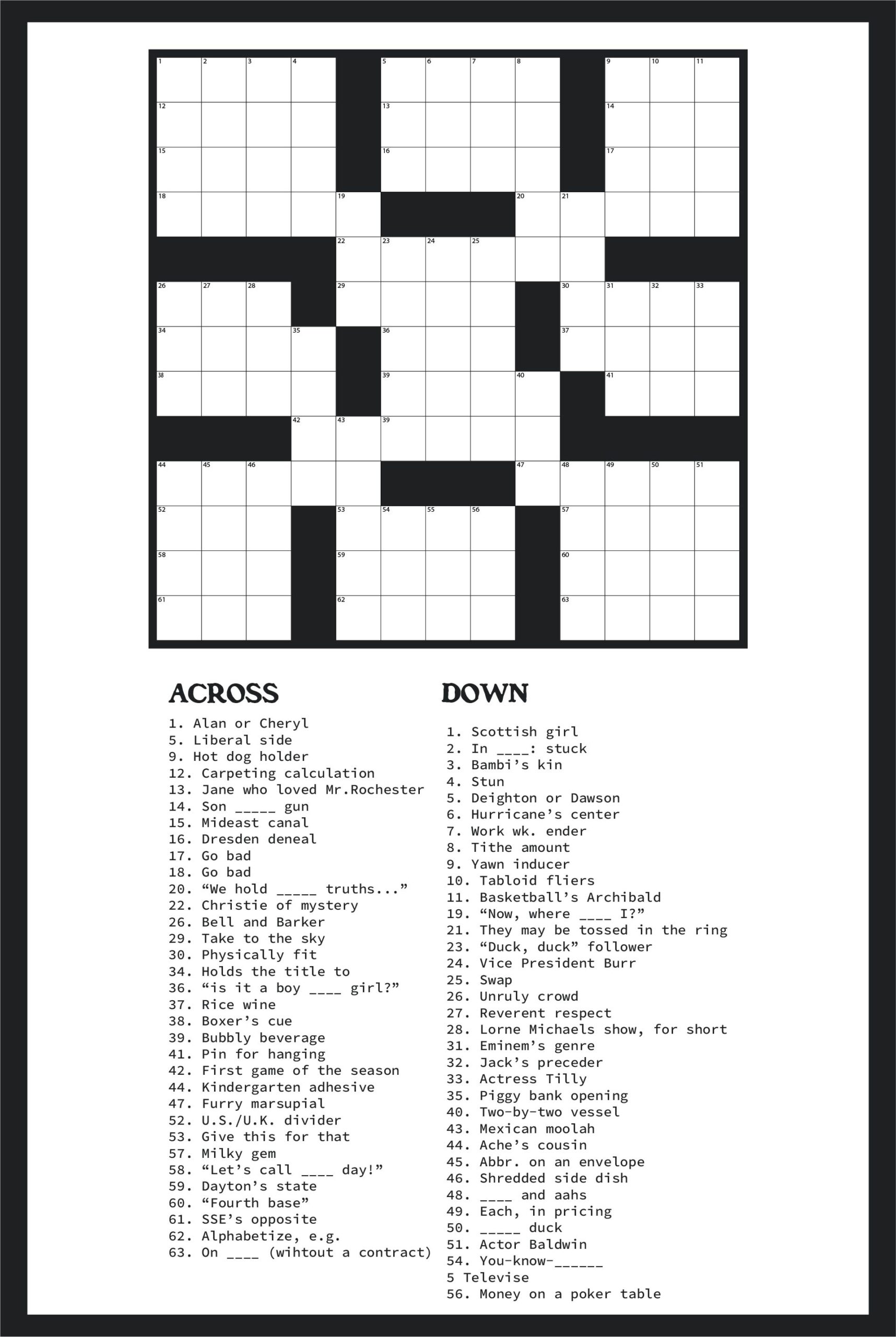 Large Print Printable Crossword Puzzles Get Your Hands On Amazing Large Print Printable Crossword Puzzles Get Your Hands On Amazing