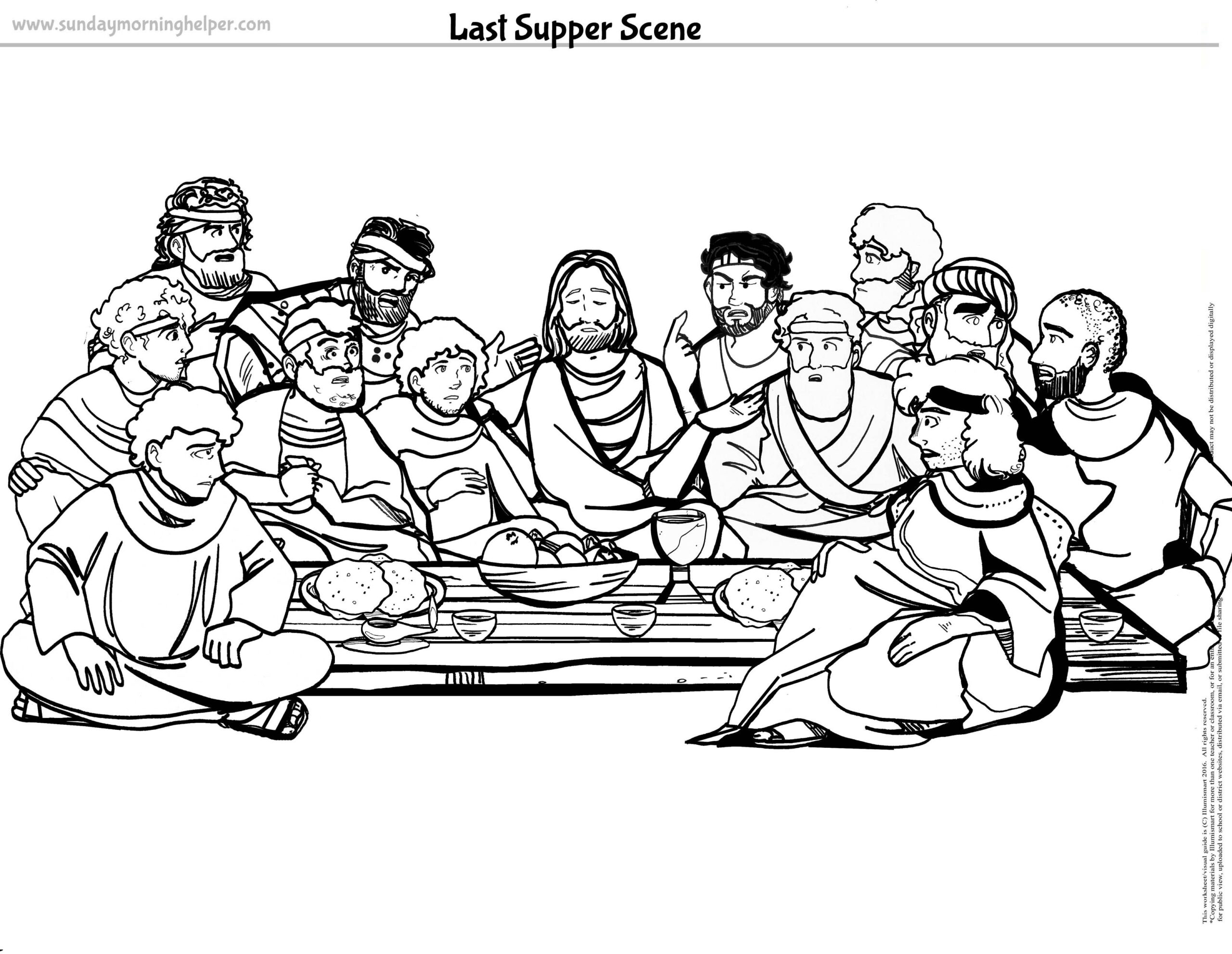 The Last Supper Printable Coloring Pages